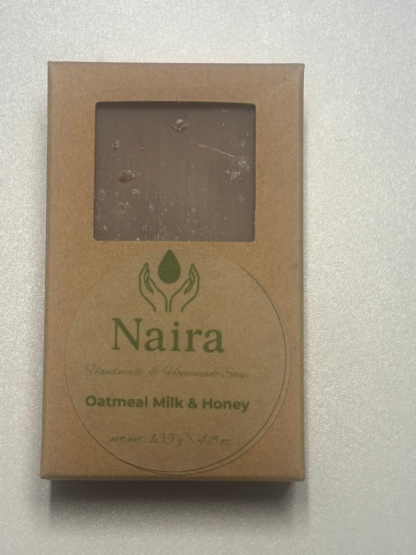 Oatmeal Milk & Honey Handmade Soap – Cold Process Natural Bar with Shea Butter – Gentle Exfoliating Artisan Soap for Sensitive Skin