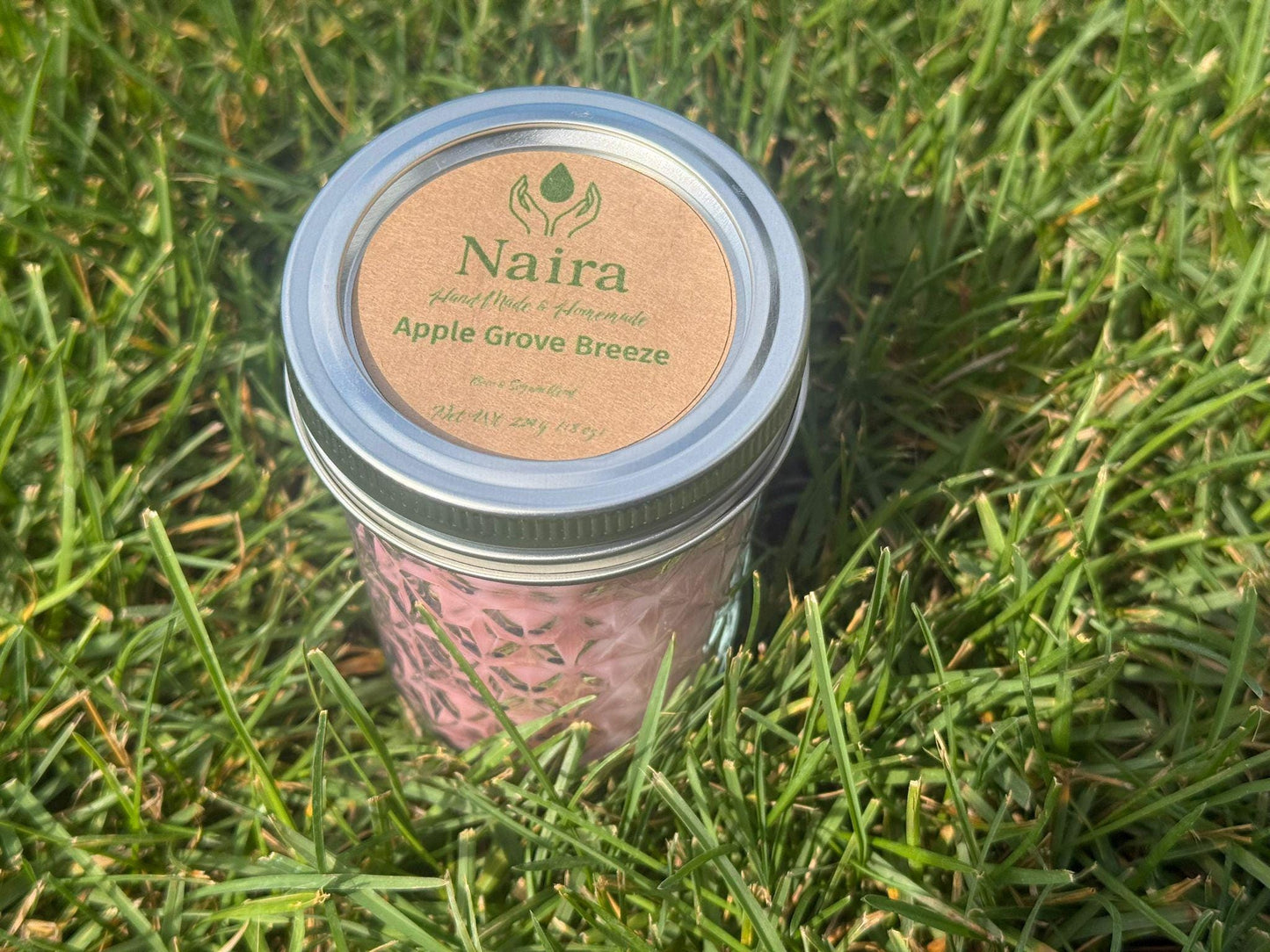 Apple Grove Breeze Soy & Coconut Wax Candle – Apple, Lemon, Rosemary, Eucalyptus – Fresh Fruity Herbal Aromatherapy Gift – 8 oz