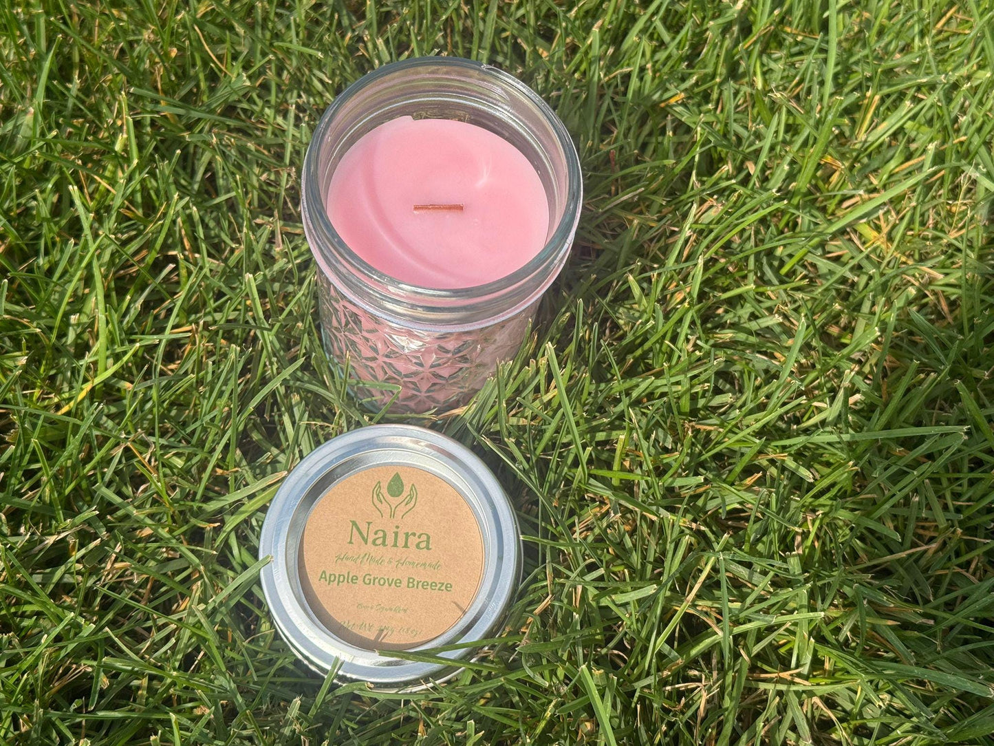 Apple Grove Breeze Soy & Coconut Wax Candle – Apple, Lemon, Rosemary, Eucalyptus – Fresh Fruity Herbal Aromatherapy Gift – 8 oz