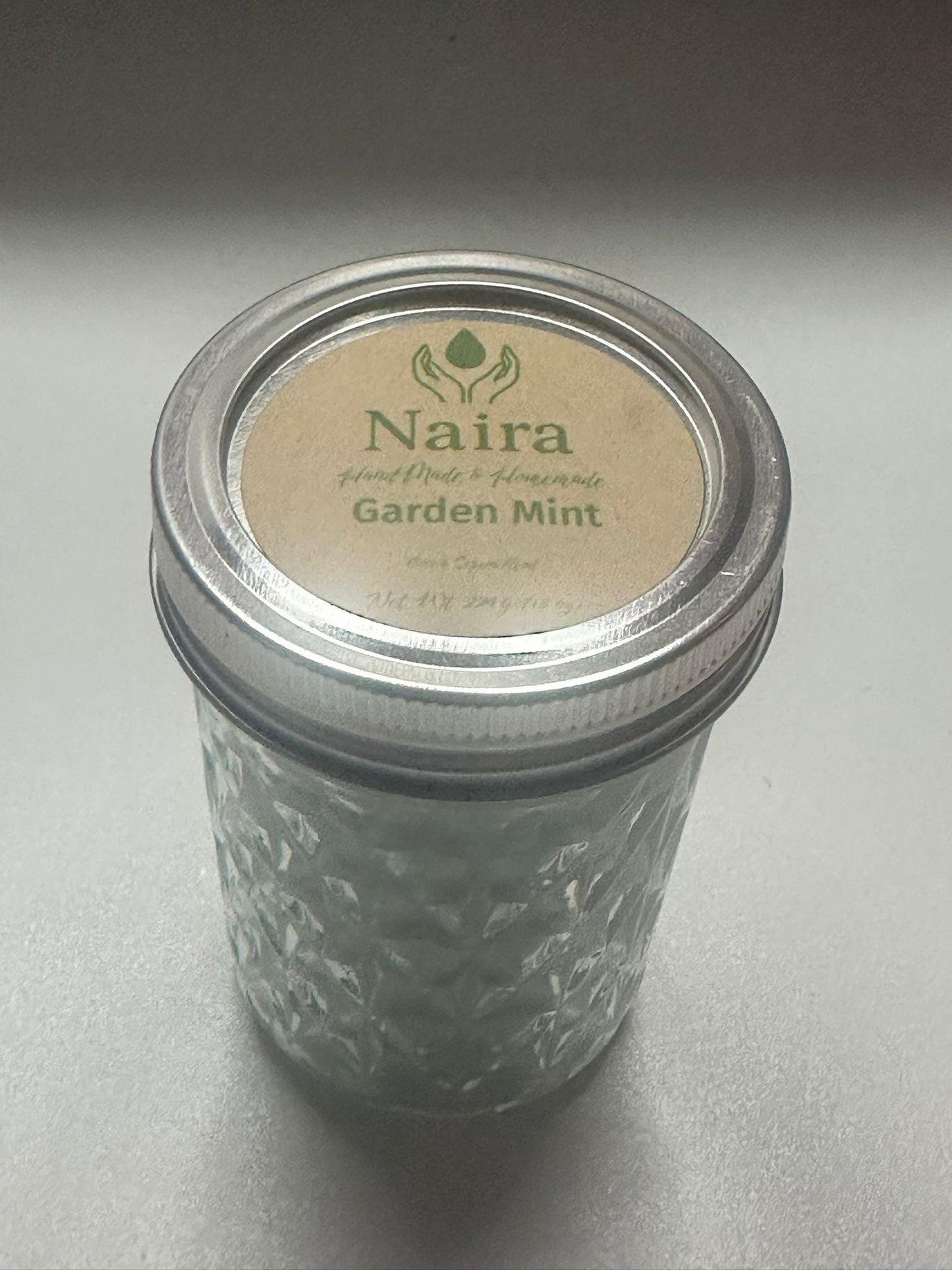 Garden Mint Soy & Coconut Wax Candle – Mint, Lemon, Eucalyptus, Rosemary – Fresh Herbal Aromatherapy Gift – 8 oz Hand Poured