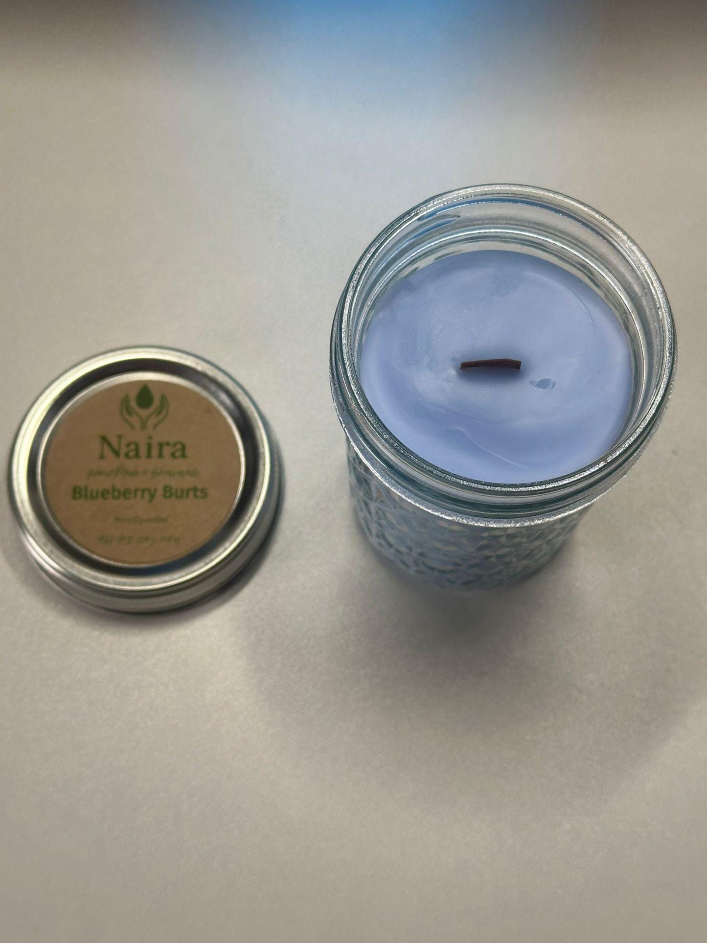 Blueberry Bursts Soy & Coconut Wax Candle – Blueberry Lavender – Fruity Floral Aromatherapy Gift – 8 oz Hand Poured