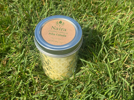 Piña Colada Soy & Coconut Wax Candle – Pineapple, Coconut, Lemon – Tropical Sweet Citrus Aromatherapy Gift – 8 oz Hand Poured