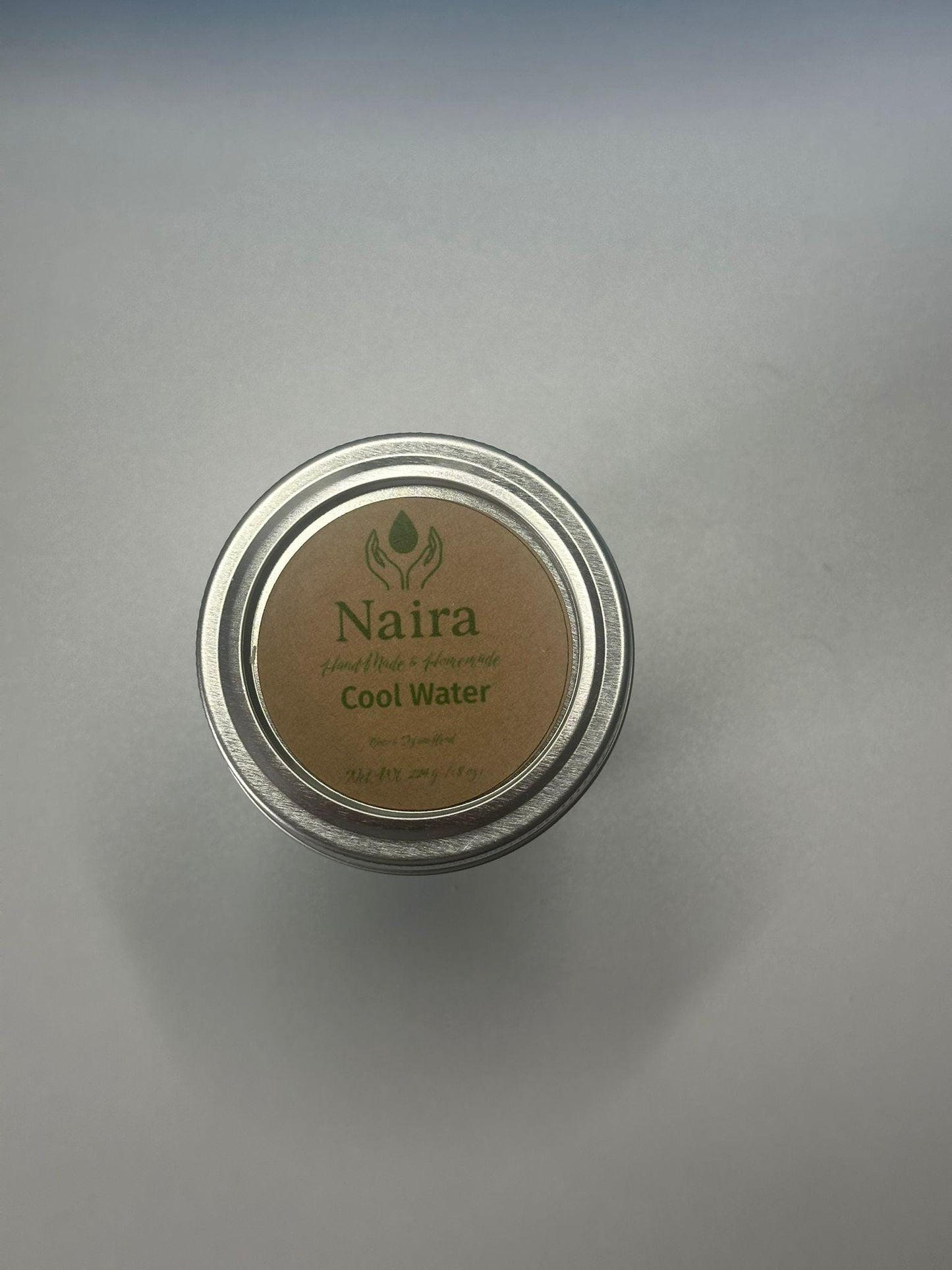 Cool Water Soy  Coconut Wax Candle – Lavender & Aquatic Scent – Fresh Herbal Aromatherapy Gift – 8 oz Hand Poured