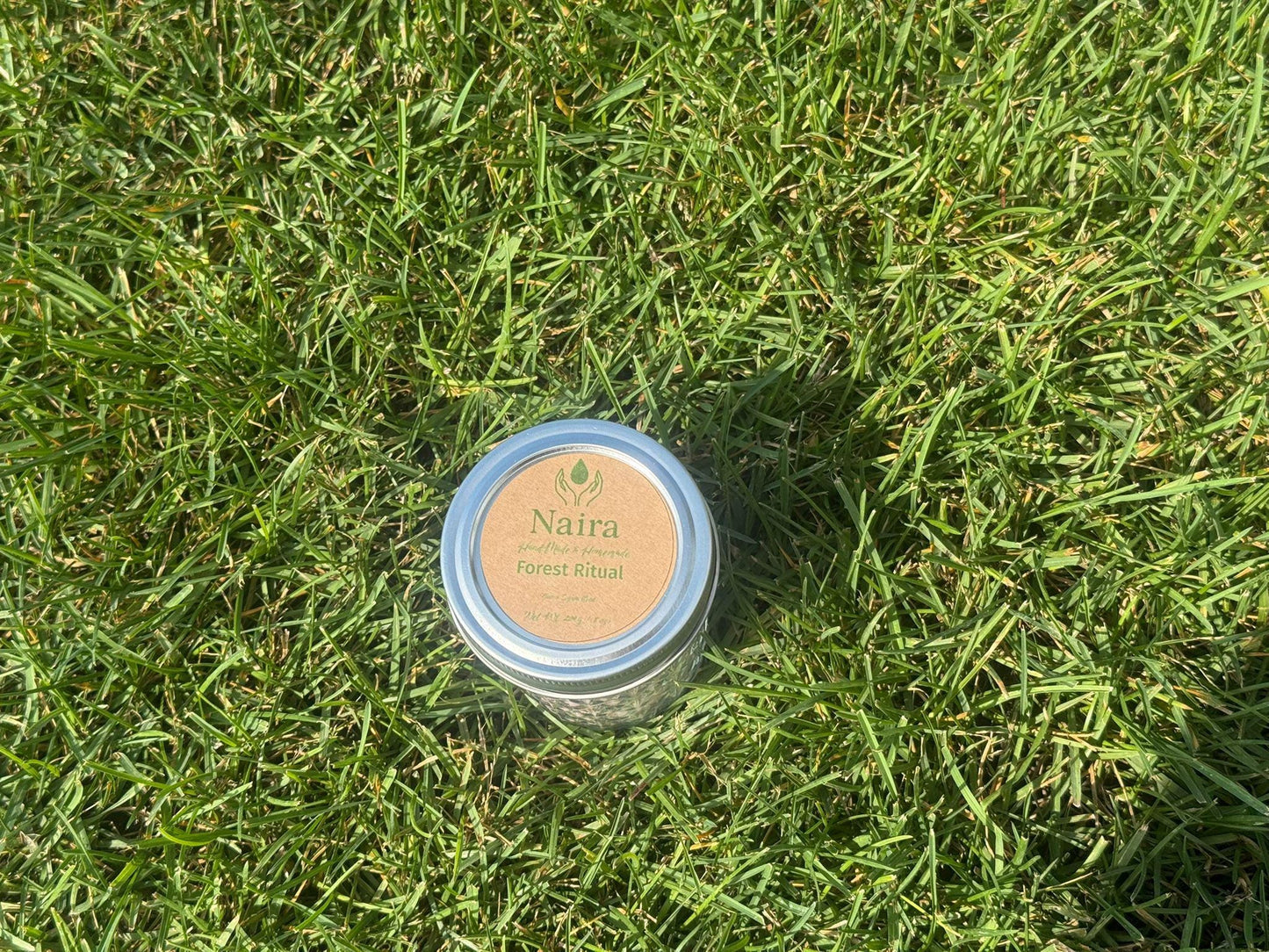 Forest Ritual Soy & Coconut Wax Candle – Sandalwood, Patchouli, Rosemary, Lavender, Eucalyptus – Earthy Herbal Gift – 8 oz
