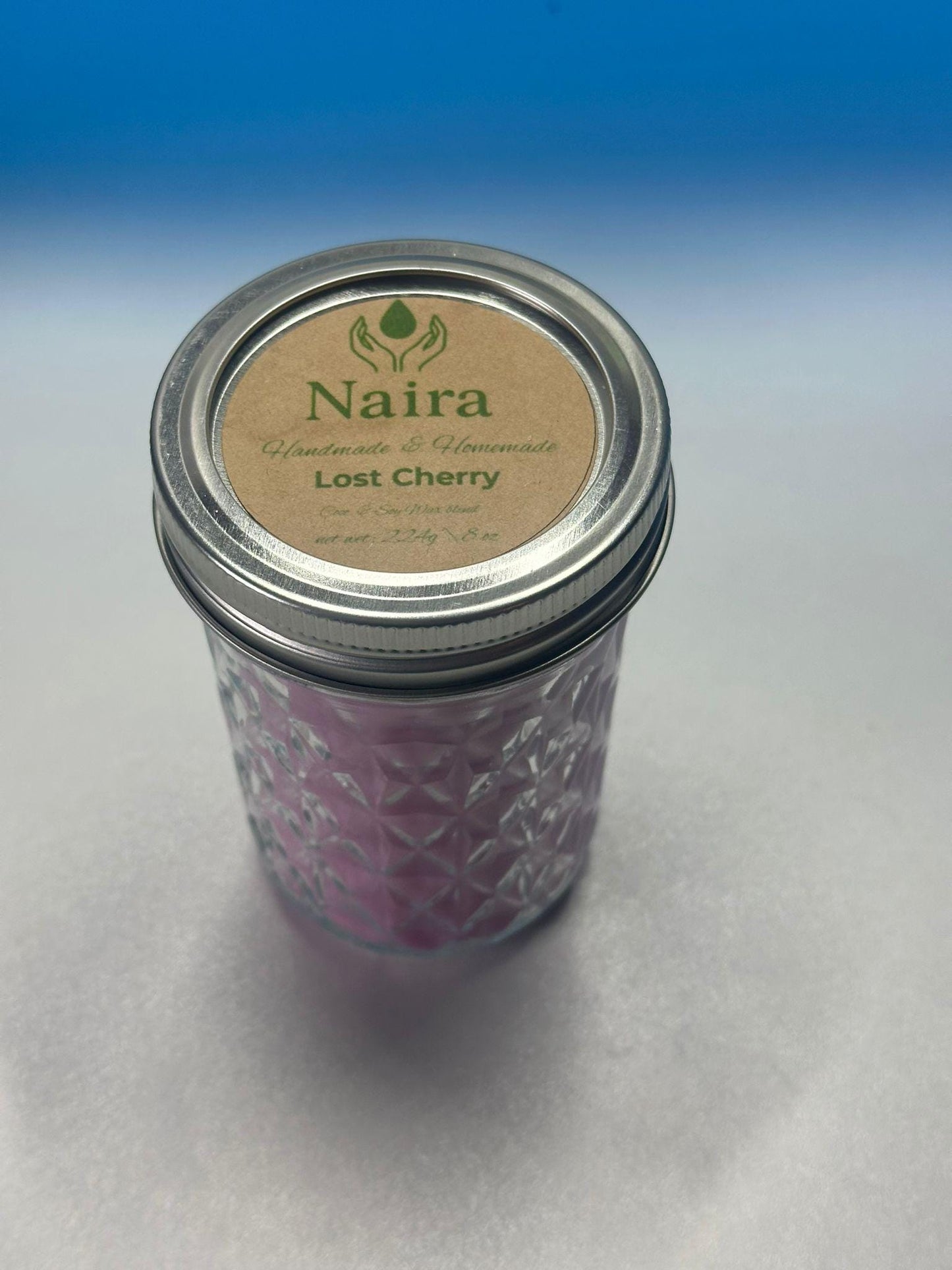 Lost Cherry Soy & Coconut Wax Candle – Black Cherry, Lemon, Rosemary – Bold Fruity Herbal Aromatherapy Gift – 8 oz Hand Poured