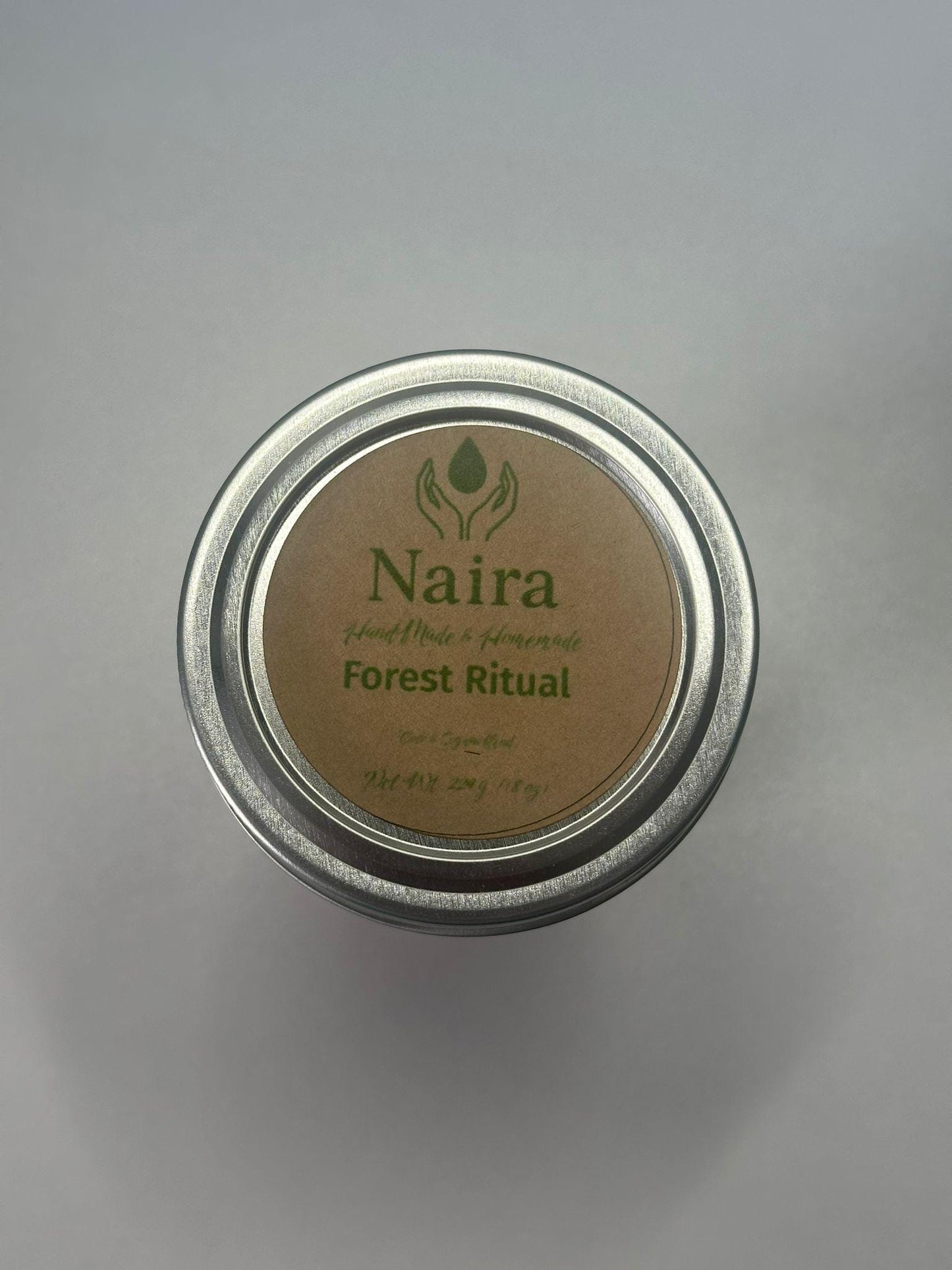 Forest Ritual Soy & Coconut Wax Candle – Sandalwood, Patchouli, Rosemary, Lavender, Eucalyptus – Earthy Herbal Gift – 8 oz