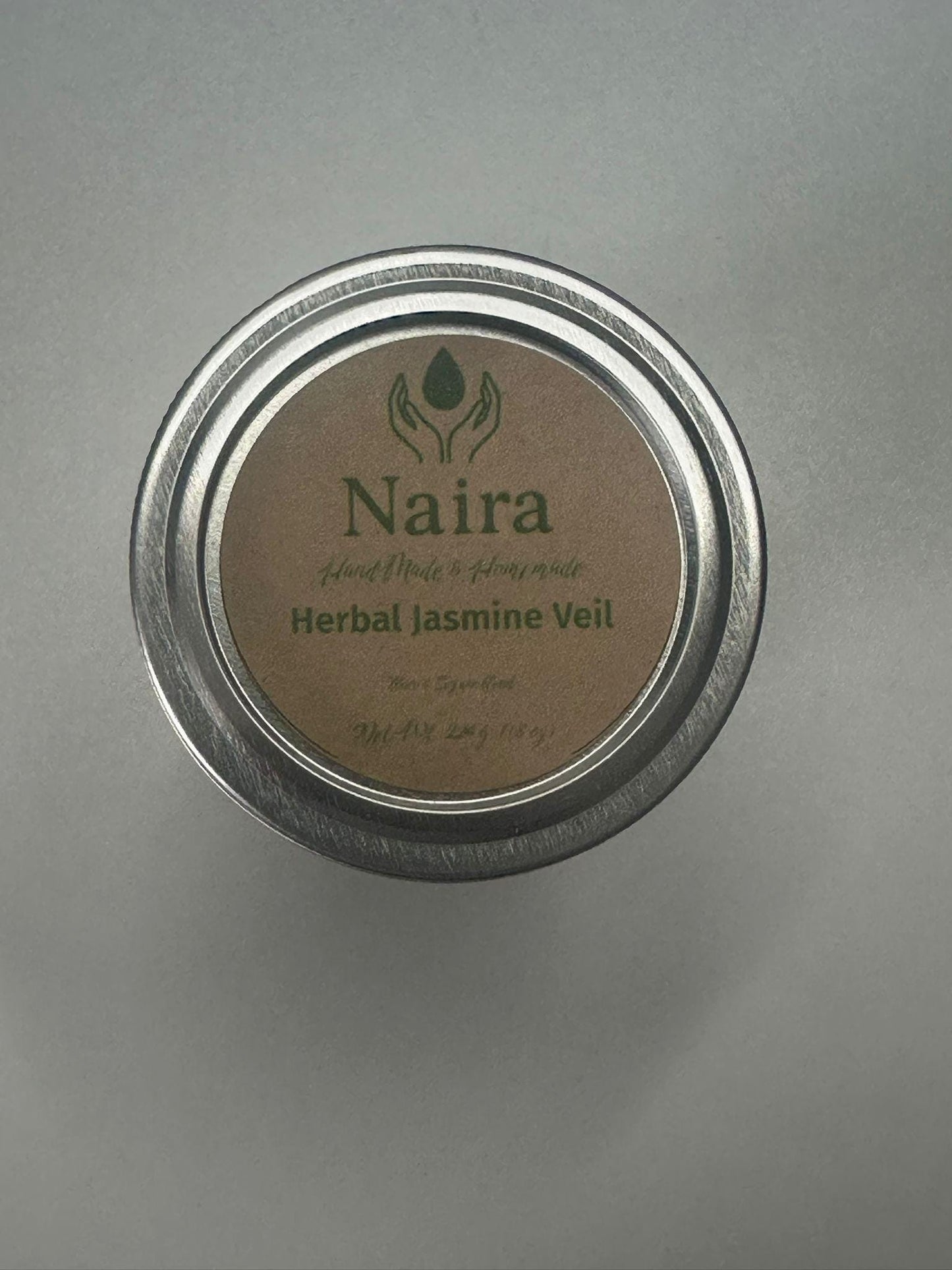 Herbal Jazmine Veil Soy & Coconut Wax Candle – Jasmine Vanilla, Rosemary, Eucalyptus – Floral Herbal Aromatherapy Gift – 8 oz
