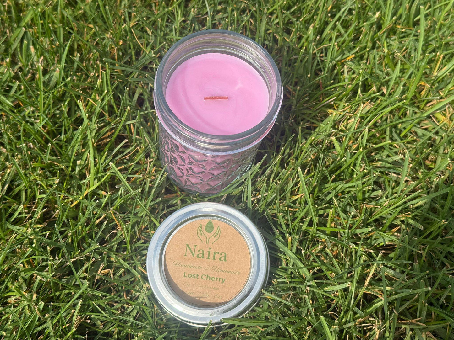 Lost Cherry Soy & Coconut Wax Candle – Black Cherry, Lemon, Rosemary – Bold Fruity Herbal Aromatherapy Gift – 8 oz Hand Poured