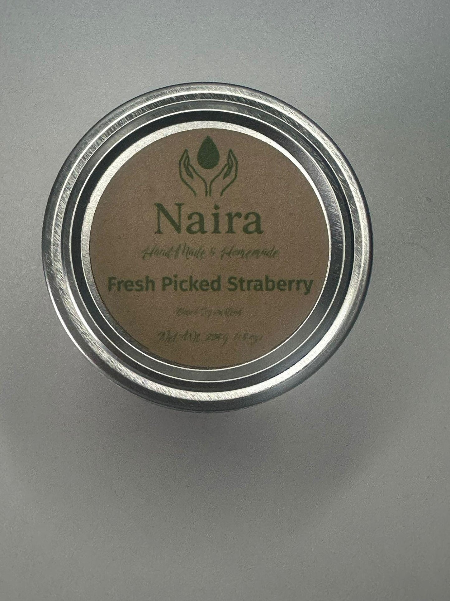 Fresh Picked Strawberry Soy & Coconut Wax Candle – Strawberry, Lemon – Fruity Bright Aromatherapy Gift – 8 oz Hand Poured
