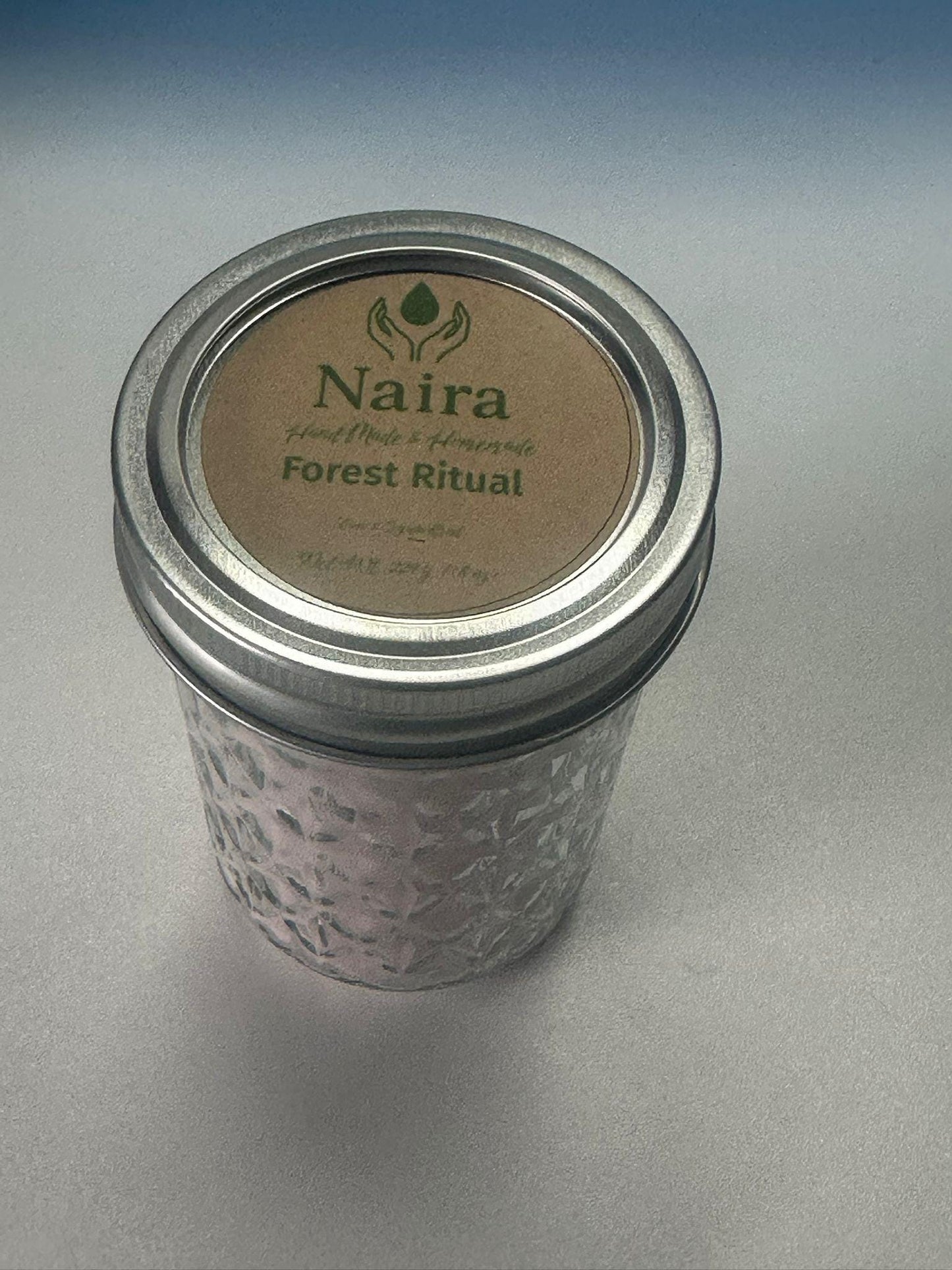 Forest Ritual Soy & Coconut Wax Candle – Sandalwood, Patchouli, Rosemary, Lavender, Eucalyptus – Earthy Herbal Gift – 8 oz