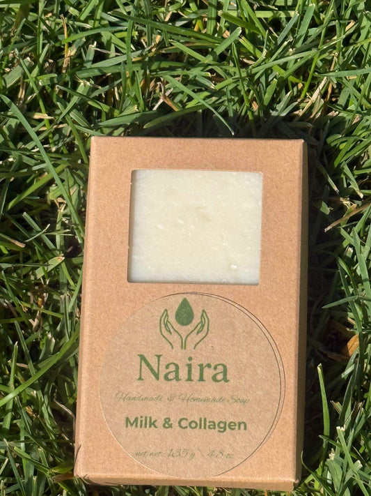 Milk and Collagen Facial Soap Handmade Cold Process Bar with Shea Butter  Nourishing & Anti Aging Natural Skincare for Radiant Skin