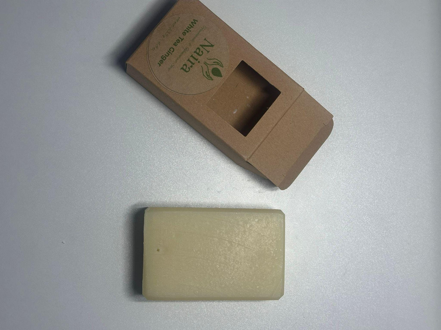 White Tea & Ginger Soap – Cold Process, Handmade Natural Bar with Organic Shea Butter – Moisturizing Gift for Bath and Body